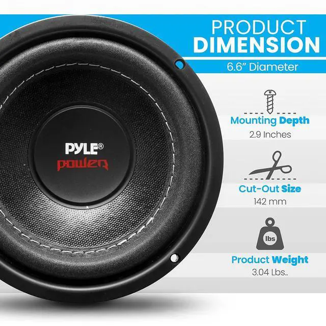 Alt view image 2 of 7 - Car Vehicle Subwoofer Audio Speaker - 6.5 Non-Pressed Paper Cone, Black Plastic Basket, Dual Voice Coil 4 Ohm Impedance, 600 Watt Power, Foam Surround for Vehicle Stereo Sound System - Pyle PLPW6D