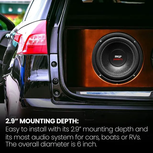Alt view image 7 of 7 - Car Vehicle Subwoofer Audio Speaker - 6.5 Non-Pressed Paper Cone, Black Plastic Basket, Dual Voice Coil 4 Ohm Impedance, 600 Watt Power, Foam Surround for Vehicle Stereo Sound System - Pyle PLPW6D