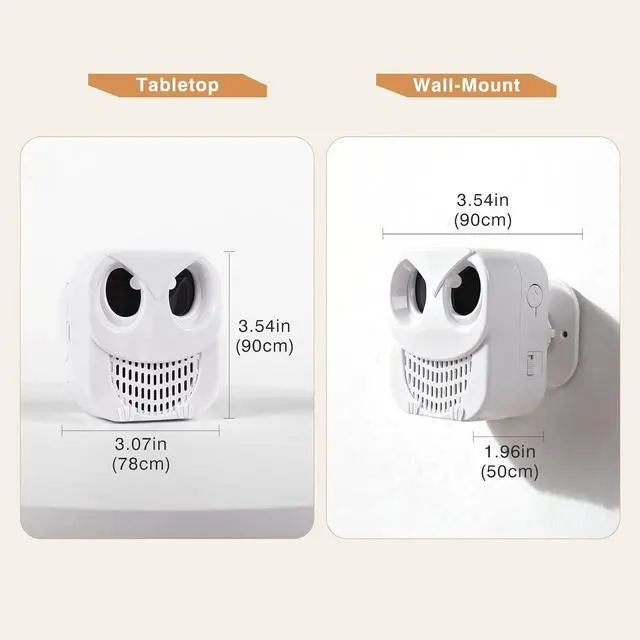 Alt view image 6 of 6 - Prank Owl Motion Activated Sound Effects Machine - 360+ Dad Jokes, White | Hilarious Sounds - Ultimate Gag & Practical Joke Toys for Home Office Party - Laugh Trigger Funny Gifts
