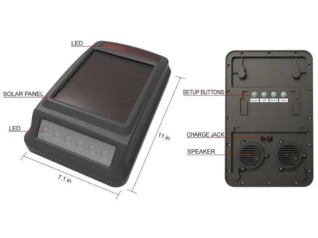 Alt view image 7 of 7 - DIY Solar Wireless Outdoor and Waterproof Alarm Receiver and Siren