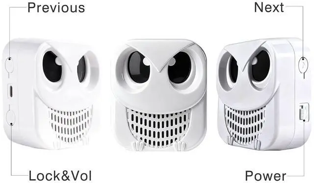 Alt view image 4 of 6 - Prank Owl Motion Activated Sound Effects Machine - 360+ Dad Jokes, White | Hilarious Sounds - Ultimate Gag & Practical Joke Toys for Home Office Party - Laugh Trigger Funny Gifts