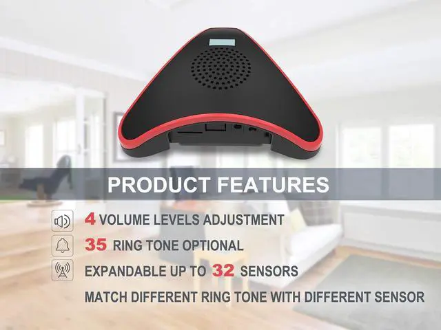 Alt view image 2 of 2 - Wireless Alarm Receiver,Driveway Alarm Receiver | 32 Wireless Zones and 35 Ring Tones Optional