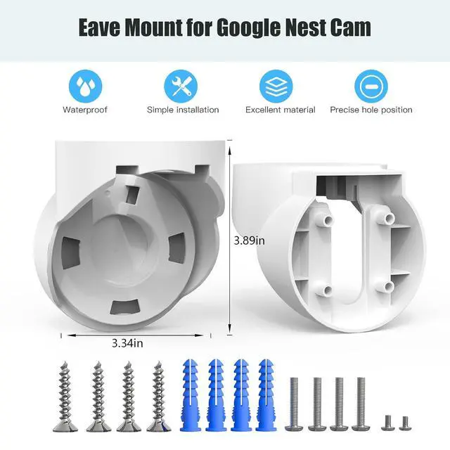 Alt view image 2 of 7 - ® Eave Mount for Google Nest Cam with Floodlight - Outdoor Camera | Stability ABS Flood light Camera Outdoor Mounting Adapter, Premium Ceiling Placement Solution for Google Nest Security Cam