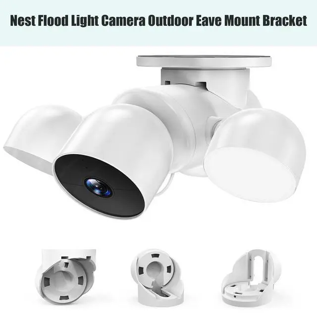 Alt view image 3 of 7 - ® Eave Mount for Google Nest Cam with Floodlight - Outdoor Camera | Stability ABS Flood light Camera Outdoor Mounting Adapter, Premium Ceiling Placement Solution for Google Nest Security Cam