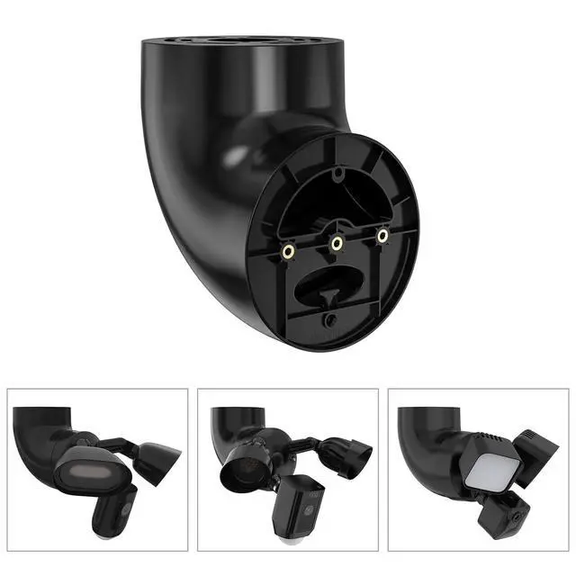 Alt view image 6 of 7 - ® Eave Mount for Ring, Blink, Wyze & Roku Floodlight Cameras, Black | Fits Ring Floodlight Cam Wired Pro/Plus/2nd Gen, Blink Wired, Wyze V2/Pro and Roku Floodlight Cam; 90° Soffit Adapter Bracket
