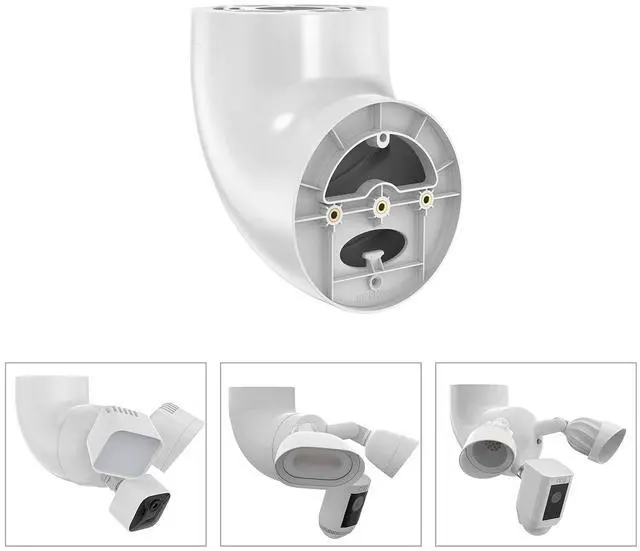 Alt view image 6 of 7 - ® Eave Mount for Ring, Blink, Wyze & Roku Floodlight Cameras, White | Fits Ring Floodlight Cam Wired Pro/Plus/2nd Gen, Blink Wired, Wyze V2/Pro and Roku Floodlight Cam; 90° Soffit Adapter Bracket