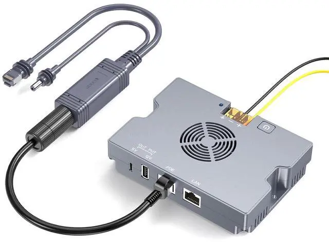 Main image of ® 350W Starlink Mini PoE Splitter Adapter Kit for Starlink Mini/4/4X | 52V 6A DC Output, 9-36V Input, GigE & ESD Protection with Smart Cooling Aluminum Housing for Starlink Mini & Standard 4/4X