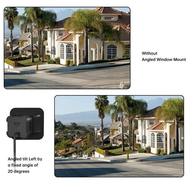 Alt view image 7 of 7 - ® Wyze Window Mount for Wyze Cam V4/V3/V3 Pro, Self-Adhesive, Black | 20 Degree Tilt Wyze V4 Window Mount for Indoor/Outdoor Monitoring; Reflection-free, Damage-free, No-Drill Adhesive Install