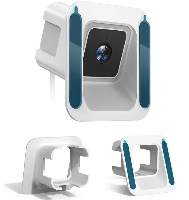 Main image of ® Wyze Window Mount for Wyze Cam V4/V3/V3 Pro, Self-Adhesive, White | 20 Degree Tilt Wyze V4 Window Mount for Indoor/Outdoor Monitoring; Reflection-free, Damage-free, No-Drill Adhesive Install