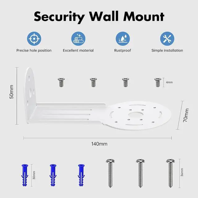 Alt view image 2 of 7 - ® Ceiling Mount for Ring Cameras, Adjustable Metal Ring Camera Mount | Compatible with Ring Indoor Cam Plus, Outdoor Cam Pro/Plus and Spotlight Cam Pro/Plus; No Image Flip Security Mount