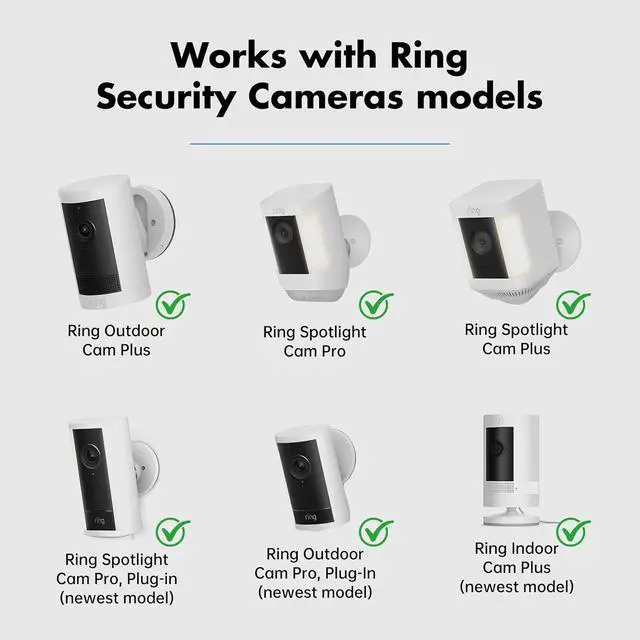 Alt view image 3 of 7 - ® Ceiling Mount for Ring Cameras, Adjustable Metal Ring Camera Mount | Compatible with Ring Indoor Cam Plus, Outdoor Cam Pro/Plus and Spotlight Cam Pro/Plus; No Image Flip Security Mount