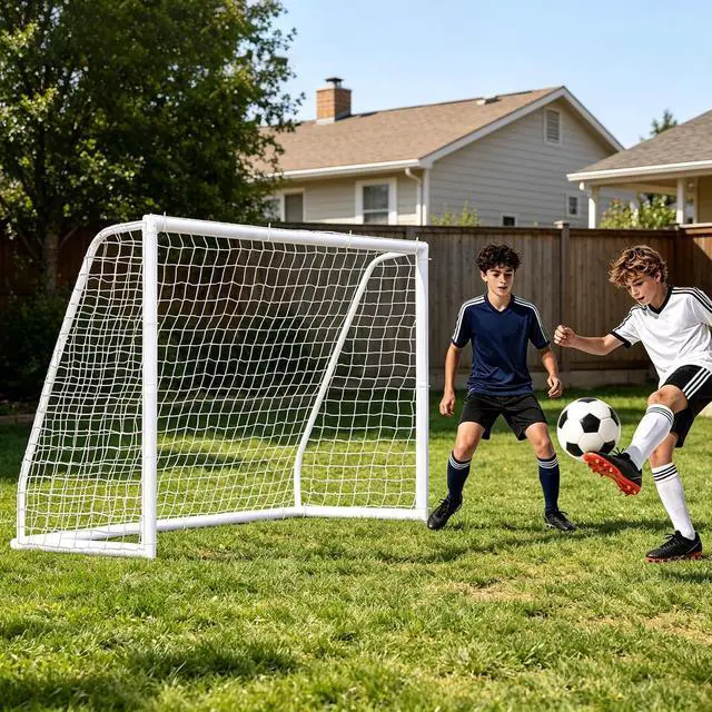 Main image of Portable Soccer Goal Football Net with Steel Frame for Adults & Kids Backyard Shooting Practice, Outdoor Training Goals, Easy Setup Tournament Equipment