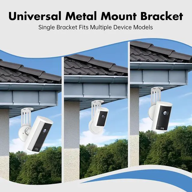Alt view image 4 of 7 - ® Ceiling Mount for Ring Cameras, Adjustable Metal Ring Camera Mount | Compatible with Ring Indoor Cam Plus, Outdoor Cam Pro/Plus and Spotlight Cam Pro/Plus; No Image Flip Security Mount