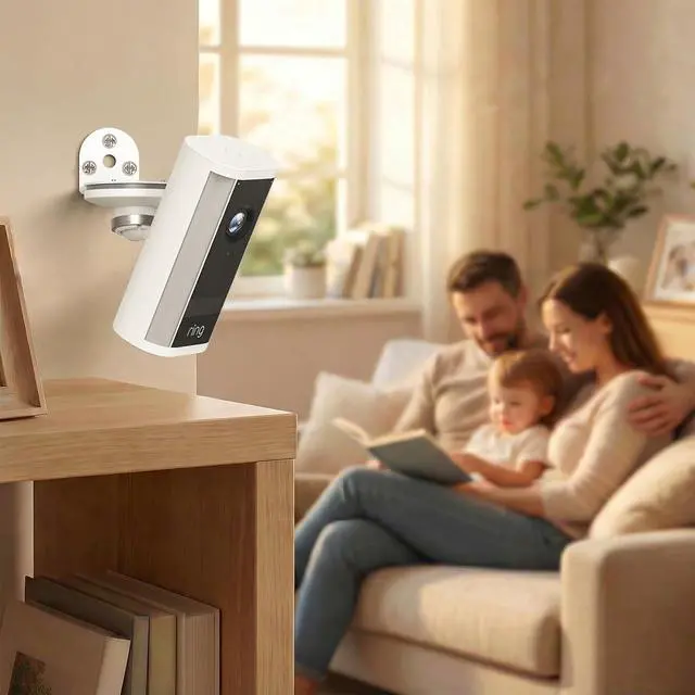Alt view image 7 of 7 - ® Ceiling Mount for Ring Cameras, Adjustable Metal Ring Camera Mount | Compatible with Ring Indoor Cam Plus, Outdoor Cam Pro/Plus and Spotlight Cam Pro/Plus; No Image Flip Security Mount