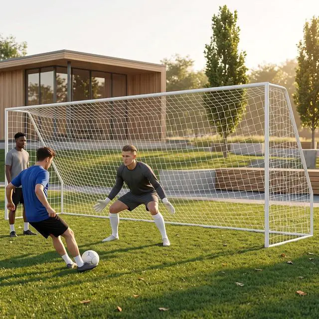 Main image of Portable Soccer Goal Football Net with Steel Frame for Adults & Kids Backyard Shooting Practice, Outdoor Training Goals, Easy Setup Tournament Equipment