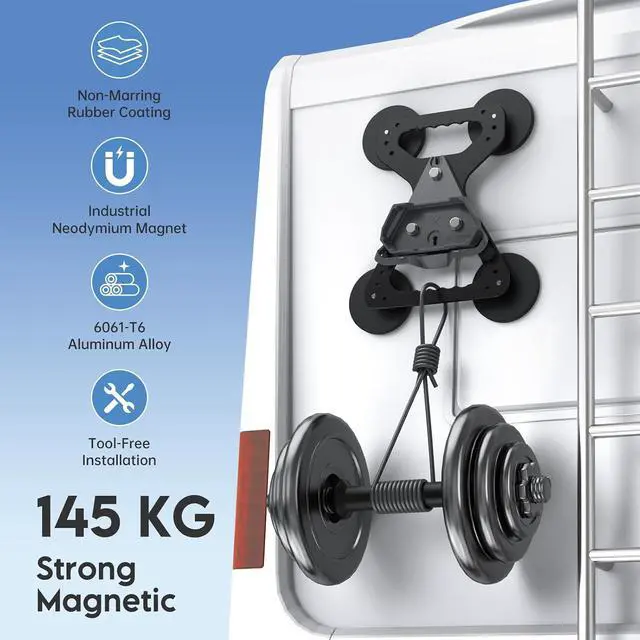 Alt view image 2 of 7 - ® Starlink Mini Magnetic Mount,320lbs Heavy Duty Starlink Mount | Aluminum Starlink Mini Magnetic Roof Mount, Quick Release & Lockable Design for Starlink Mini on RVs, Cars, Boats & Trucks