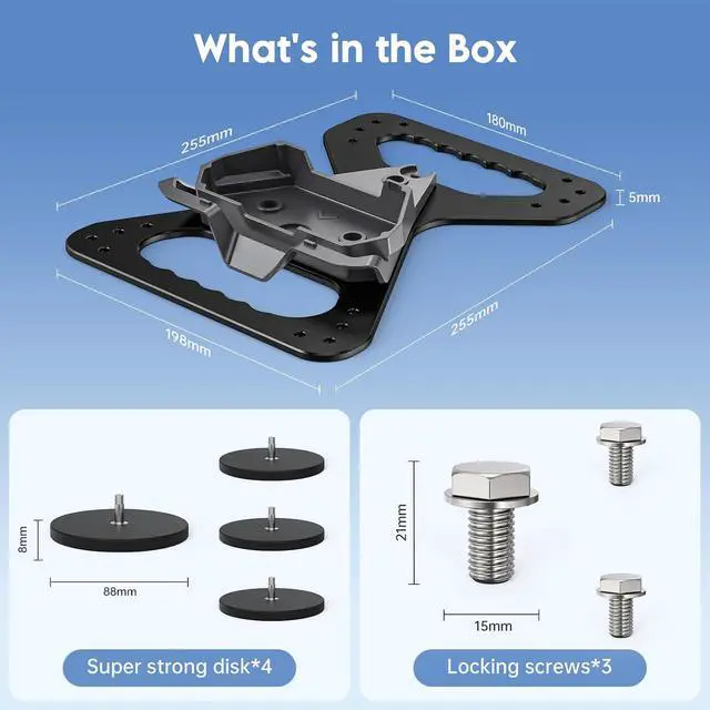 Alt view image 7 of 7 - ® Starlink Mini Magnetic Mount,320lbs Heavy Duty Starlink Mount | Aluminum Starlink Mini Magnetic Roof Mount, Quick Release & Lockable Design for Starlink Mini on RVs, Cars, Boats & Trucks