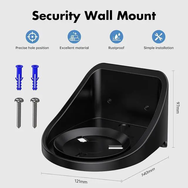 Alt view image 2 of 7 - Wall Mount for Dot Max, Built-in Cable Management, Space-Saving Design, Easy Setup, ABS Dot Max Stand Holder for Dot (6th Gen, 2025 Release) Wood, Drywall, and Concrete Walls, Graphite