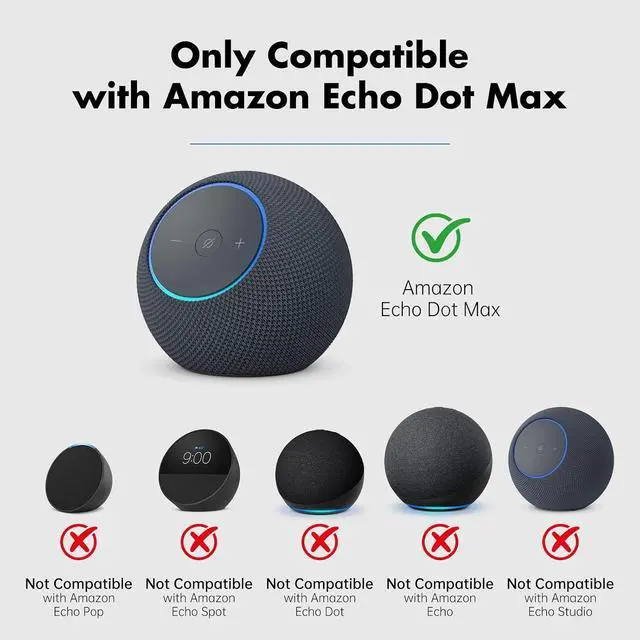 Alt view image 3 of 7 - Wall Mount for Dot Max, Built-in Cable Management, Space-Saving Design, Easy Setup, ABS Dot Max Stand Holder for Dot (6th Gen, 2025 Release) Wood, Drywall, and Concrete Walls, Graphite