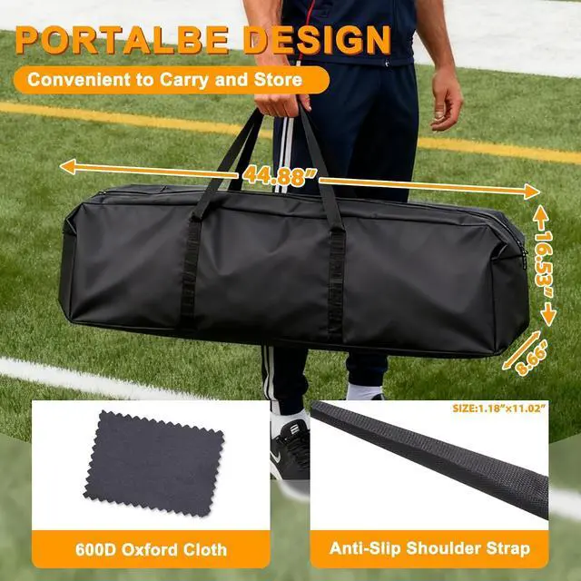 Alt view image 7 of 7 - Portable Soccer Goal Football Net with Steel Frame for Adults & Kids Backyard Shooting Practice, Outdoor Training Goals, Easy Setup Tournament Equipment