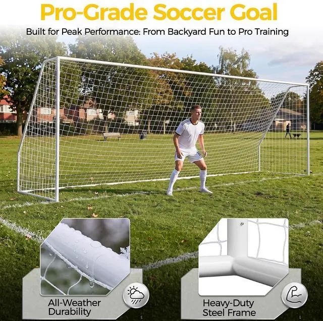 Alt view image 2 of 7 - Portable Soccer Goal Football Net with Steel Frame for Adults & Kids Backyard Shooting Practice, Outdoor Training Goals, Easy Setup Tournament Equipment