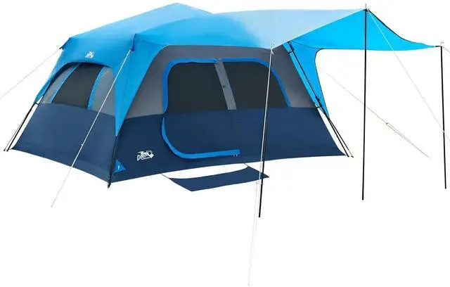 Main image of 8 Person Instant Tents for Camping with Porch Easy Setup 60s | Large Windproof Camping Tent with Rainfly & 5 Mesh Windows, Portable Family Cabin Tent with Carry Bag for Camping & Hiking