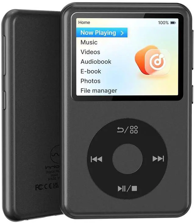 Main image of 64GB Mp3 Player with Bluetooth, Lossless DSD DAC FLAC Support, Y2 Classic Dedicated Music Player with Playlists, Nostalgia Design, Supports up to 2TB Black