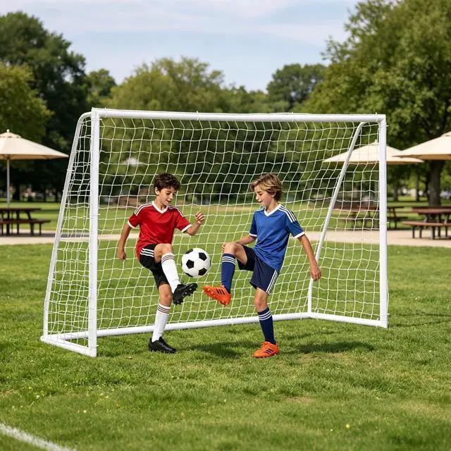 Alt view image 7 of 7 - Portable Soccer Goal Football Net with Steel Frame for Adults & Kids Backyard Shooting Practice, Outdoor Training Goals, Easy Setup Tournament Equipment