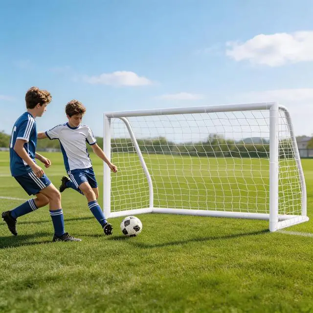 Alt view image 2 of 7 - Portable Soccer Goal Football Net with Steel Frame for Adults & Kids Backyard Shooting Practice, Outdoor Training Goals, Easy Setup Tournament Equipment
