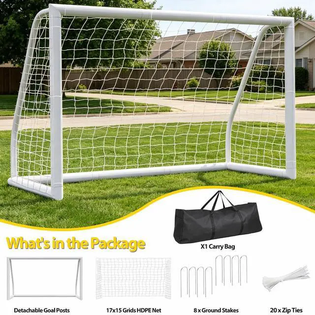 Alt view image 7 of 7 - Portable Soccer Goal Football Net with Steel Frame for Adults & Kids Backyard Shooting Practice, Outdoor Training Goals, Easy Setup Tournament Equipment