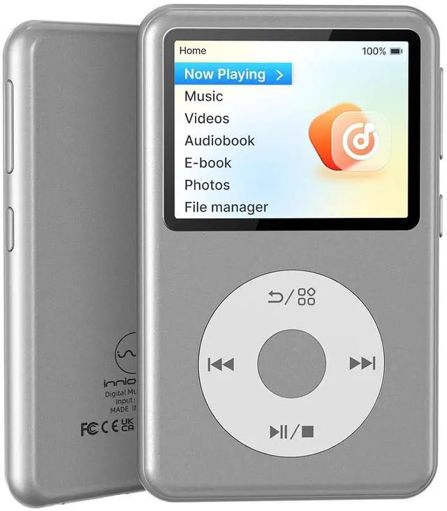 Main image of 64GB Mp3 Player with Bluetooth, Lossless DSD DAC FLAC Support, Y2 Classic Dedicated Music Player with Playlists, Nostalgia Design, Supports up to 2TB Silver