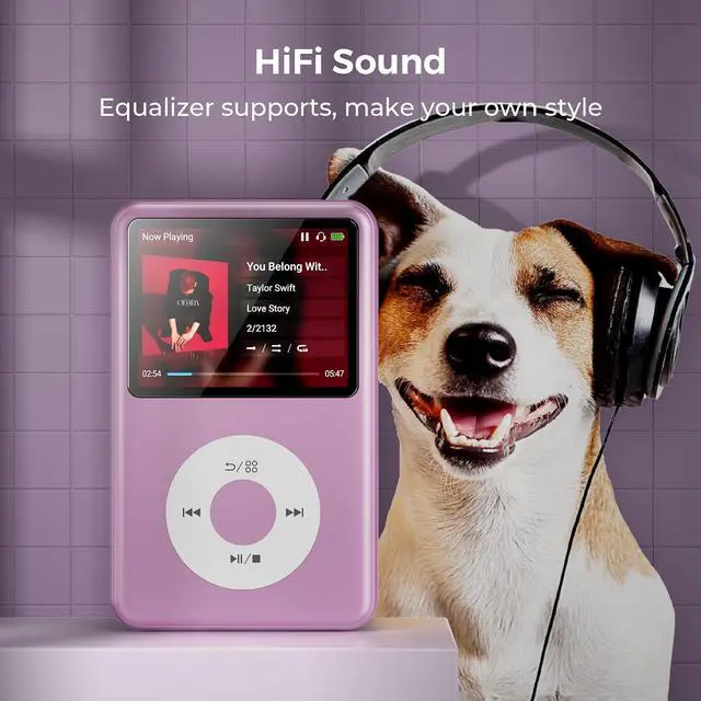 Alt view image 5 of 7 - MP3 Player with Bluetooth Y1 64GB Video EBOOK Purple