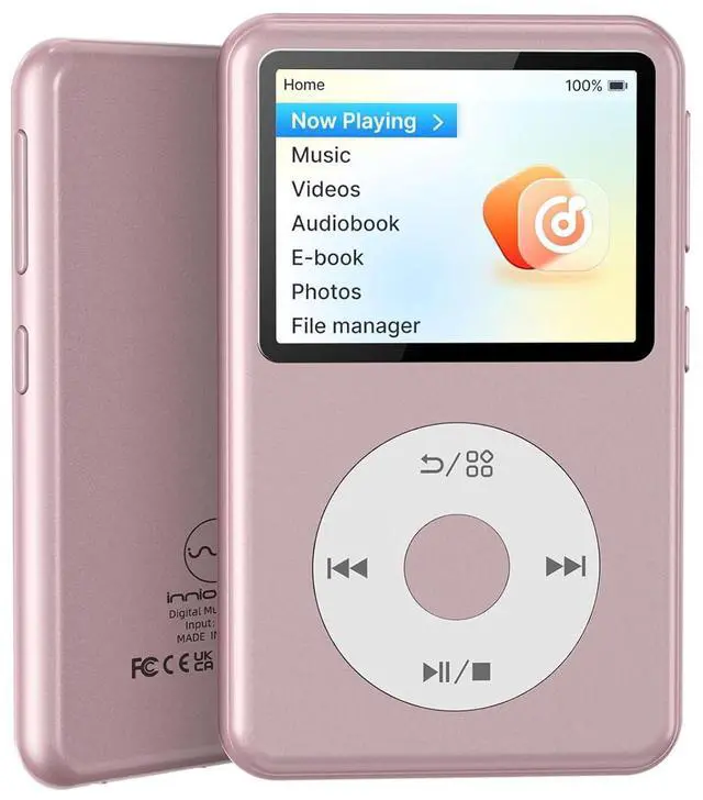 Main image of Y2 Mp3 Player with Bluetooth, Lossless DSD DAC FLAC Support, Portable 8GB Classic Dedicated Audio Music Player with Playlists, Supports up to 2TB Pink