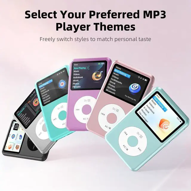Alt view image 4 of 7 - Y2 Mp3 Player with Bluetooth, Lossless DSD DAC FLAC Support, Portable 8GB Classic Dedicated Audio Music Player with Playlists, Supports up to 2TB Pink