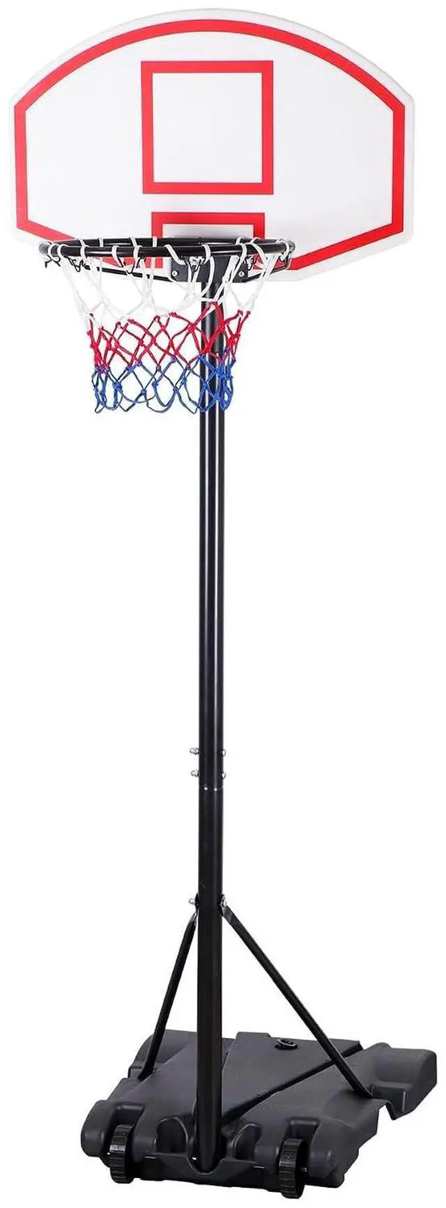 Main image of Kids Portable 5.4-7 Ft Height Adjustable Basketball Hoop Stand, 28 Inch Backboard, Basketball Goals Indoor/Outdoor