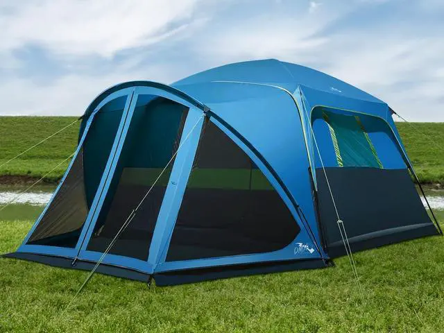 Main image of 6/8/10 Person Tents for Camping Cabin Tent with Screen Porch | Weatherproof Family Tent with Rainfly & 5 Mesh Windows, Windproof Car Camping Tent with Carry Bag for Outdoor Camping Hiking