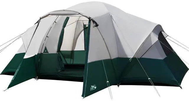 Main image of 8/11 Person Large Family Camping Tent Tunnel Tent with Porch | Water Resistant Windproof Tents for Camping with Rainfly, 6 Mesh Windows, Double Layer, Carry Bag for Car Camping, Patio