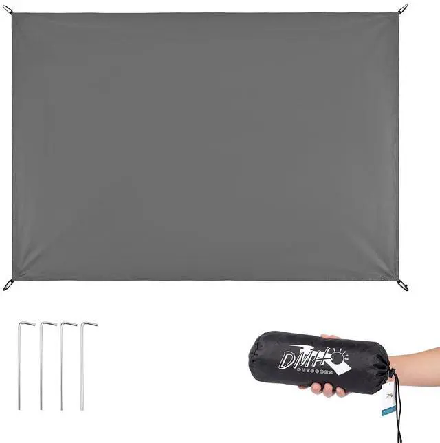 Main image of 13x9FT Tent Footprint Waterproof Camping Tarp for Screen House | Portable Heavy Duty PU3000MM Tent Floor with Storage Bag, Tent Tarp for Picnic, Hiking, Backpacking, Hammock, Beach, Gray