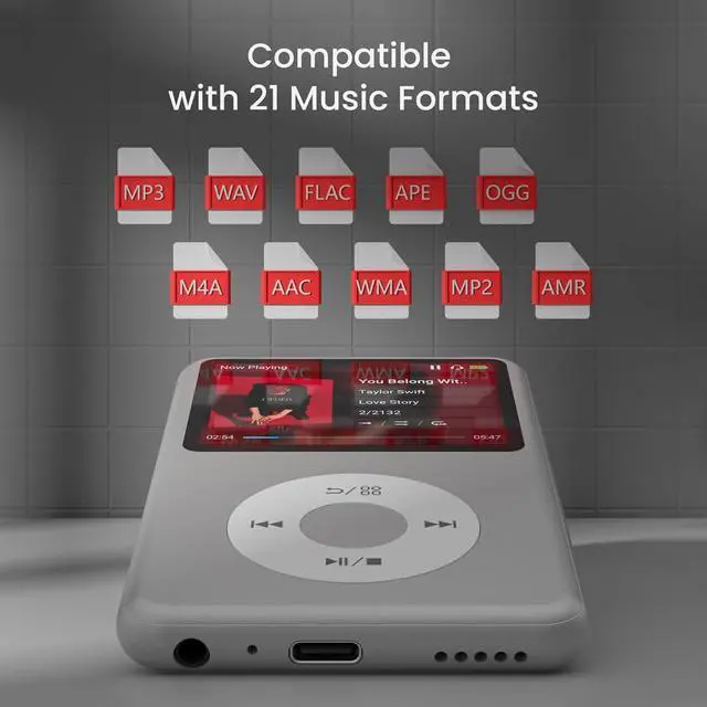 Alt view image 4 of 7 - MP3 Player with Bluetooth Y1 128GB Video EBOOK Silver