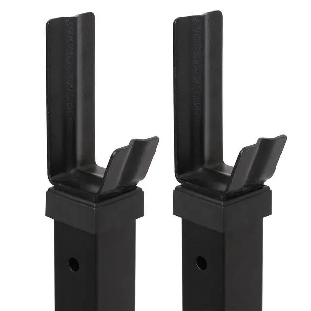 Alt view image 6 of 7 - Adjustable Squat Rack Stands 40"-66" Pair Bench Press Rack for Home Gym Sturdy Steel Barbell Dumbbell Rack Stands 550Lbs