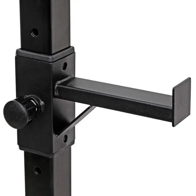 Alt view image 5 of 7 - Adjustable Squat Rack Stands 40"-66" Pair Bench Press Rack for Home Gym Sturdy Steel Barbell Dumbbell Rack Stands 550Lbs