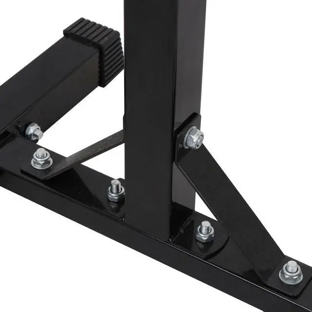Alt view image 7 of 7 - Adjustable Squat Rack Stands 40"-66" Pair Bench Press Rack for Home Gym Sturdy Steel Barbell Dumbbell Rack Stands 550Lbs