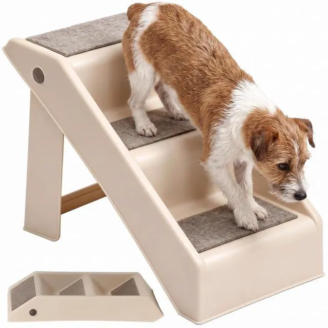 Main image of 3-Step Dog Stairs for Small Dogs and Cats, Non-Slip Dog Steps for High Beds, Couch, Sofa, Sturdy Pet Steps