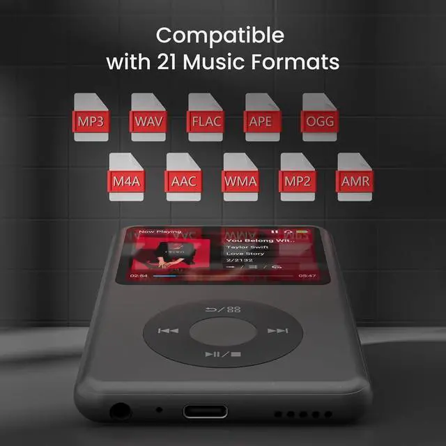 Alt view image 4 of 7 - MP3 Player with Bluetooth Y1 64GB Video EBOOK Black