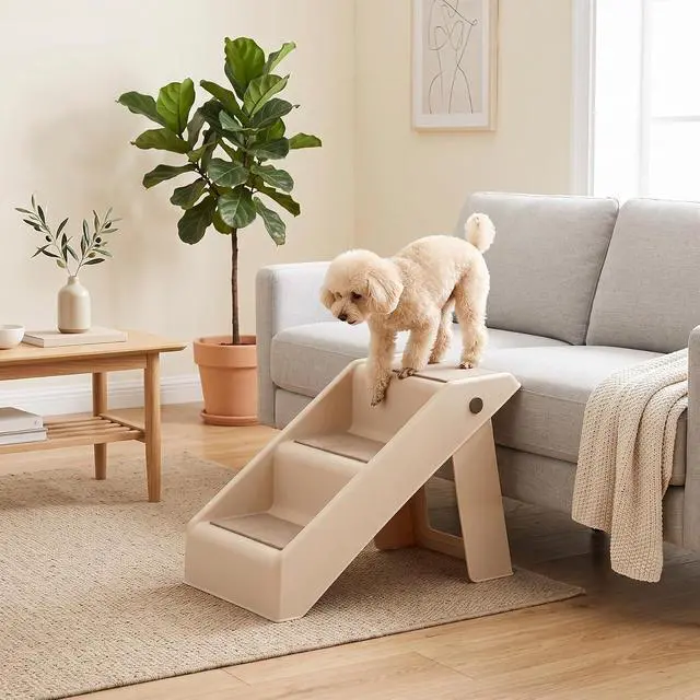 Alt view image 7 of 7 - 3-Step Dog Stairs for Small Dogs and Cats, Non-Slip Dog Steps for High Beds, Couch, Sofa, Sturdy Pet Steps
