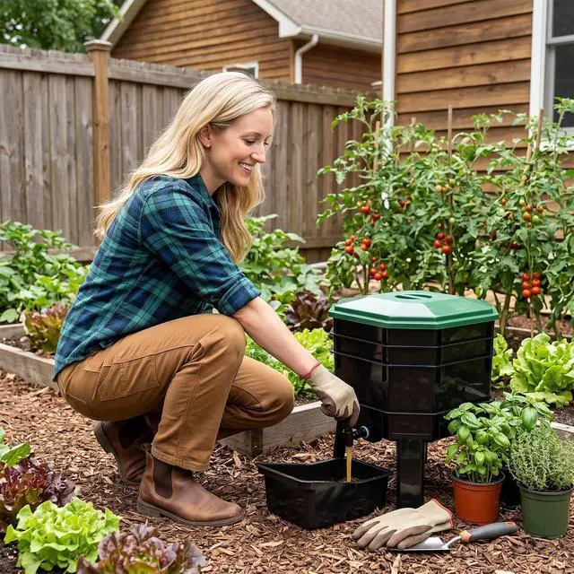 Alt view image 3 of 7 - 43.5L 3-Layer Stackable Worm Compost Bin, Complete Inclusive Worm Farm Kit with Easy Setup Design, Indoor Outdoor Worm Composter for Recycling Kitchen Food Waste & Organic Compost Making