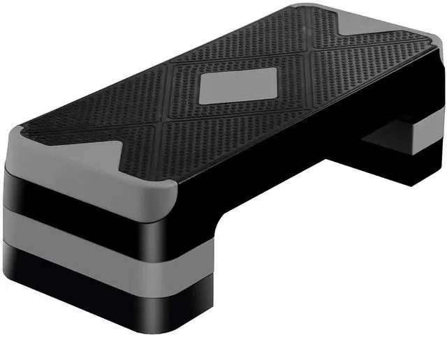 Main image of Non-Slip 27 Inch Aerobic Exercise Step Platform 4"-6"-8" Height Adjustable Risers for Home Gym Cardio Training Fitness Workout Stepper Trainer