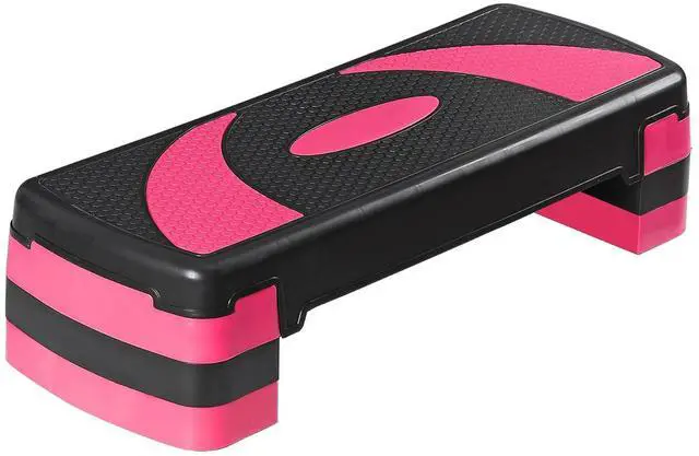 Main image of Non-Slip 31 Inch Aerobic Exercise Step Platform 4"-6"-8" Height Adjustable Risers for Home Gym Cardio Training Fitness Workout Stepper Trainer