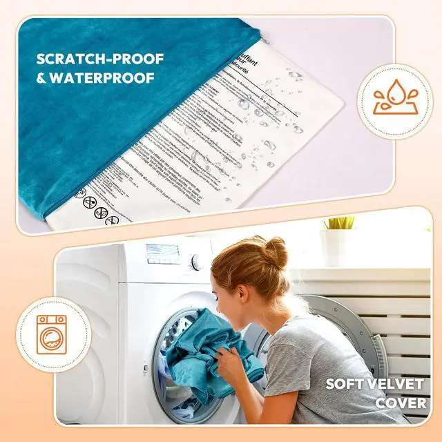Alt view image 6 of 7 - Pet Heating Pad for Dogs Cats with Timer and Soft Cover, 30x18in | Adjustable Temperature and Waterproof Pet Heated Mat, Electric Heating Pet Bed with Chew Resistant Cord and Washable Cover