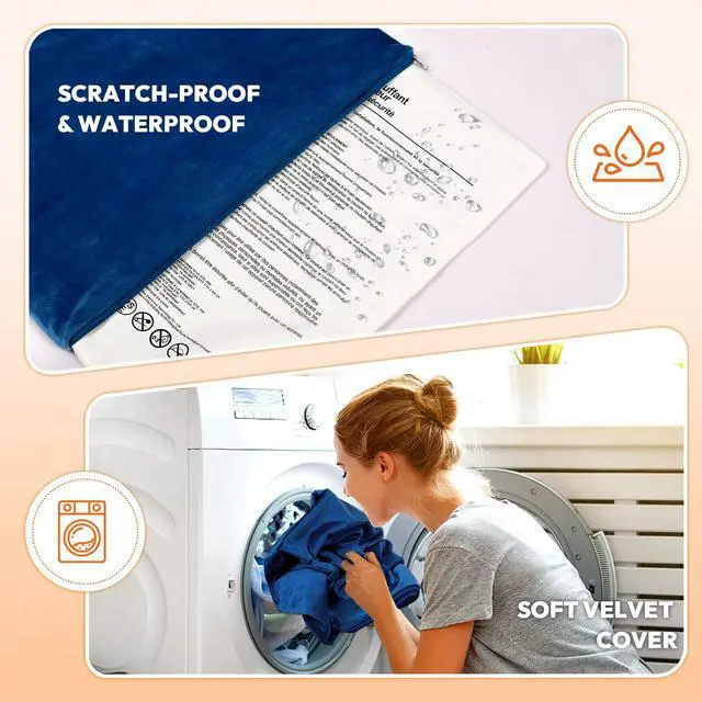 Alt view image 6 of 7 - Pet Heating Pad for Dogs Cats with Timer and Soft Cover, 30x18in | Adjustable Temperature and Waterproof Pet Heated Mat, Electric Heating Pet Bed with Chew Resistant Cord and Washable Cover